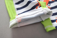 Navy Striped Swimsuit Boys Surf Suit Set