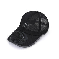 Breathable Mesh Cap With A Solar-powered Fan