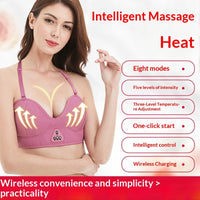 Wireless Vibrating Breast Massage Device With Heat Therapy For Bras