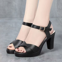 Chunky-heeled Waterproof Platform Strappy High-heel Sandals