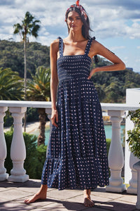 Womens Printed Long Slip Dress