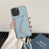 Lychee Pattern Card Holder Phone Case Envelope Diagonal Card