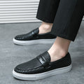 Four Seasons Leather Cover Korean Men's Fashionable Flat Shoes