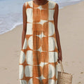 Women's Fashion Sleeveless Printed Dress