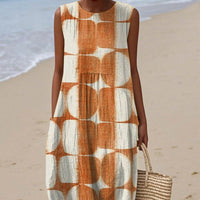Women's Fashion Sleeveless Printed Dress