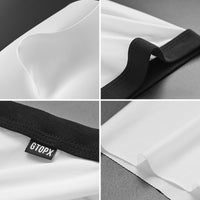 Men's Extended Fat Guy Anti-friction Leg Ice Silk U Convex Low Waist