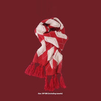 New Year Gift Red Lovers Wild Plaid Warm Wool Scarf