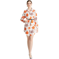 Top Lapel Shirt Printed Long
