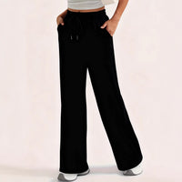 Women's Wide-leg Pants Sporty-casual High-waisted Loose-fitting Figure-flattering