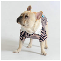 Stripe Plush Warm Polo Casual Pet Sweater