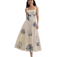 Strapless 3D Floral Print Minimalist Dress