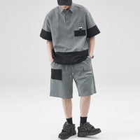 Japanese Retro Overalls Casual Quick-drying Shorts