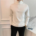 Half Turtleneck Zipper Bottoming Sweater Men Pullover All-matching