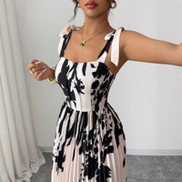 Women's Retro Painted Print Slip Dress