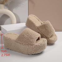 Warm Fleece-lined Slippers For Women