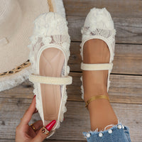Womens Casual European And American-style Square-toe Flats