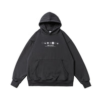 New Printed Velvet Padded Hooded Sweatshirt Men