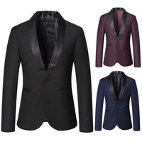 Mens Stylish Business Tuxedo Jacket With A Mandarin Collar