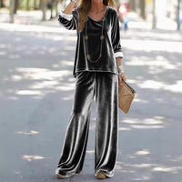 Stylish Minimalist And Relaxed Fit Womens Long Sleeve Set