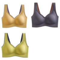 No Steel Ring Breasted Thin Section Gathered Side Breasts Sports Sleep Vest Bra Women