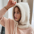 Autumn And Winter Fashion Warm Scarf Neck Protection Integrated Woolen Knitted Hat