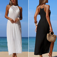 Sexy Side-Slit Sun-Protective Maxi Cover-Up Dress