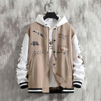 Men's Baseball Uniforms Coat American High Street Pu Baggy Casual Jacket