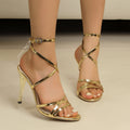 Women's Buckle Cross-strap Stiletto Heel Sandals
