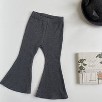 Spring And Summer New Girls' Cotton Sunken Stripe Elastic Band Fashion Retro Horn All-matching Pants