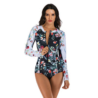 One-piece Long-sleeved Women's Hot Spring Swimsuit Diving Suit