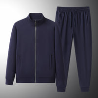 Tencel Roman Sports Leisure Men's Spring And Autumn Sweatshirt And Sweatpants Two-piece Suit