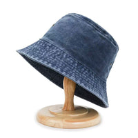 Women's Washed Denim Sun-Protective Bucket Hat