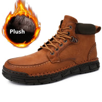 Winter Men's Boots Leisure Plus Size Fleece-lined Platform Casual Shoes Gaobang