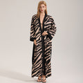 Autumn Chiffon Pajamas For Women Long-sleeve Zebra-patterned Breathable Design