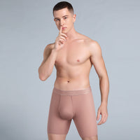 Summer Men's Ice Silk Sports Ultra-thin Anti-wear Leg Running Breathable Quick-drying Lengthened Shorts
