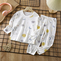 Children's Cotton Homewear Suit Summer Long-sleeve Pajamas Thin