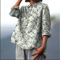 Animal Print Hawaiian Long Sleeve Shirt