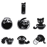 Foreign Trade New Cat-like Cute Animal Brooch Simple Minority All-match Decoration Scarf Buckle