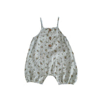 Personality Plaid Printed Suspenders Flowers Workwear Pants