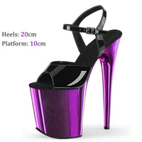 20cm Electroplated Bottom Sandals Super High Heels