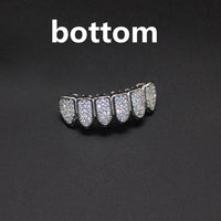 Hip Hop Tooth Socket Copper Zircon Micro British Real Gold Non-fading Tooth Decoration