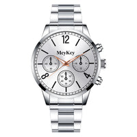 Fake Three-eye Men's Steel Belt Business Casual Quartz Watch