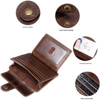 Mens Minimalist Leather Coin And Transit Card Holder