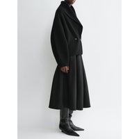 Women's Simple Loose Cardigan With Curved Collar