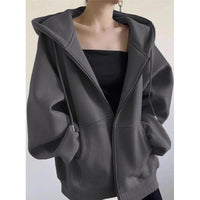 Maillard Vintage Zipper Hooded Sweater For Women Spring And Autumn