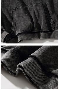 Heavy Washed Sweatshirt Men's Coat
