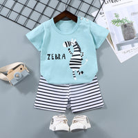Boy's Summer Cotton Short Sleeve Suit