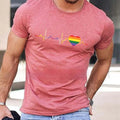 Men's Short-sleeved Shirt Fashion Casual Printing 3D Letter T-shirt