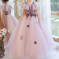 Girls' Fashion Simple Performance Princess Dress