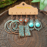 Vintage Earrings Women's Geometric Tassel Earrings Bohemia